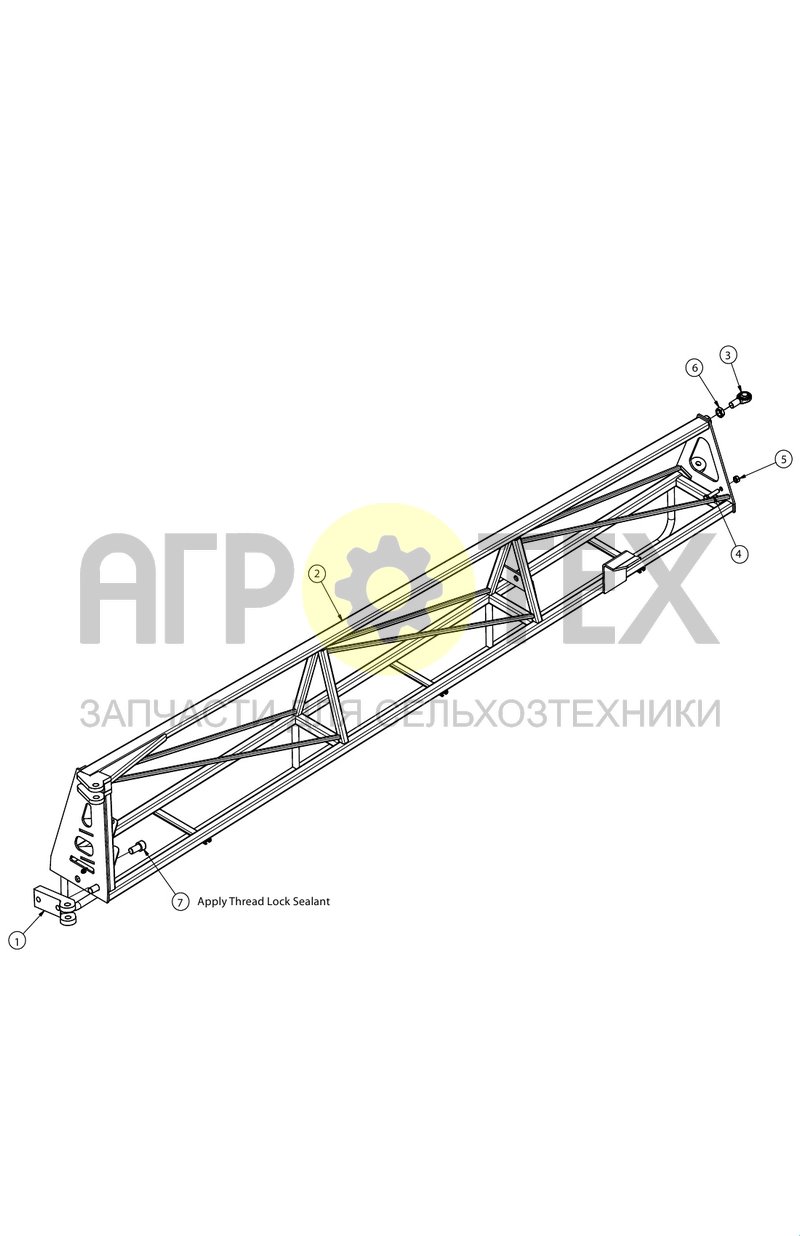 Вторичная штанга правая 100 (SX018758) (№3 на схеме)